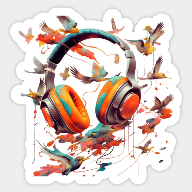 Music sets the mind free Sticker by LookFreshDesigns